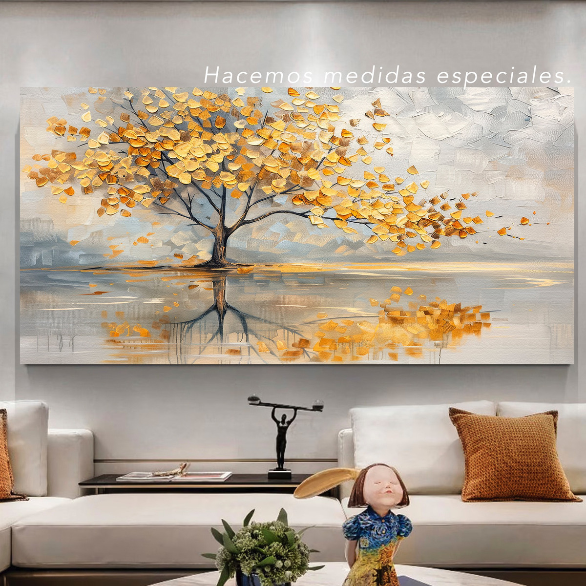 Foto 4 | Cuadro Decorativo Arbol De La Vida Estilo Dorado Moderno Hd