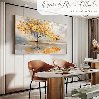 Foto 5 | Cuadro Decorativo Arbol De La Vida Estilo Dorado Moderno Hd