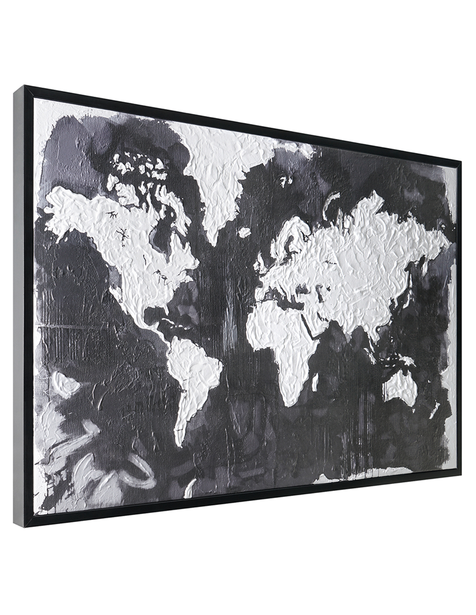 Cuadro Decorativo Fine Art Tj Artfx - Mapa Del Mundo De Keith Youngstrom