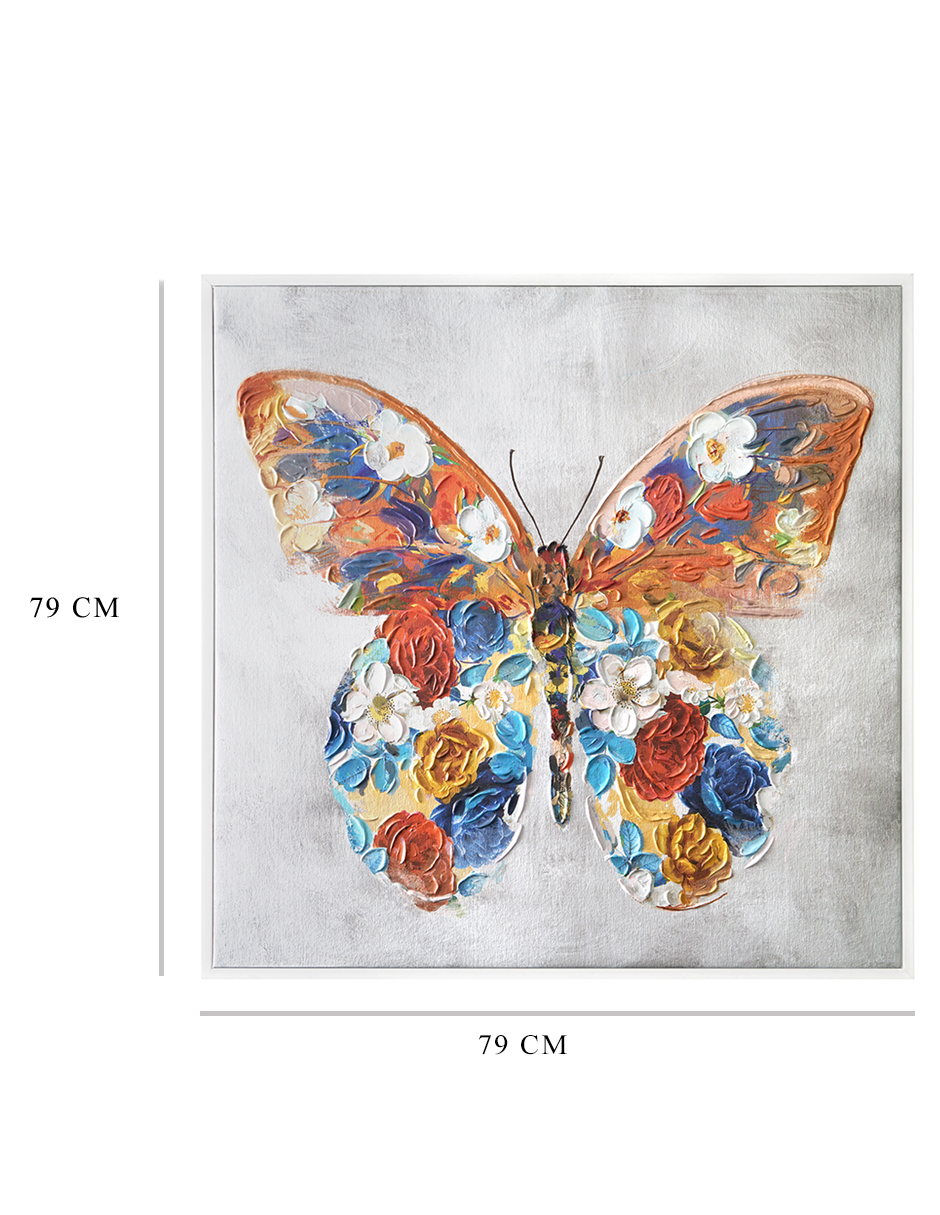 Foto 5 | Cuadro Decorativo Fine Art Tj ArtFX - Papillon Flores I de Studio Arts 79 x 79 cm