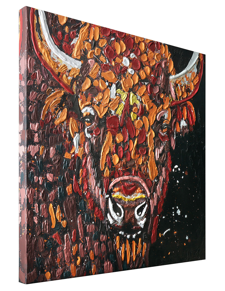 Foto 1 | Cuadro Artfx Bisonte Colorido de Jenn Seeley