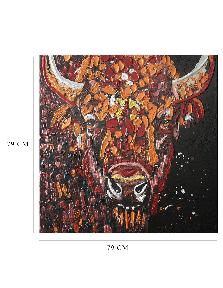 Foto 5 | Cuadro Artfx Bisonte Colorido de Jenn Seeley