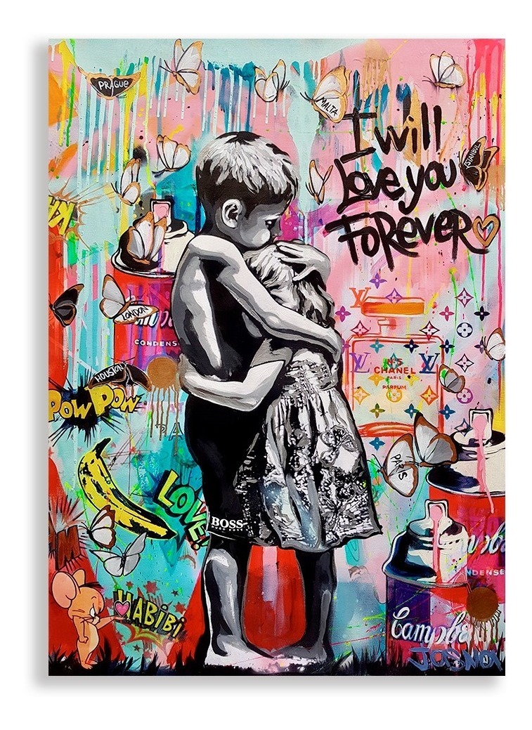 Foto 1 | Cuadro Decorativo Niños Grafiti Moderno Elegante Sala Recama