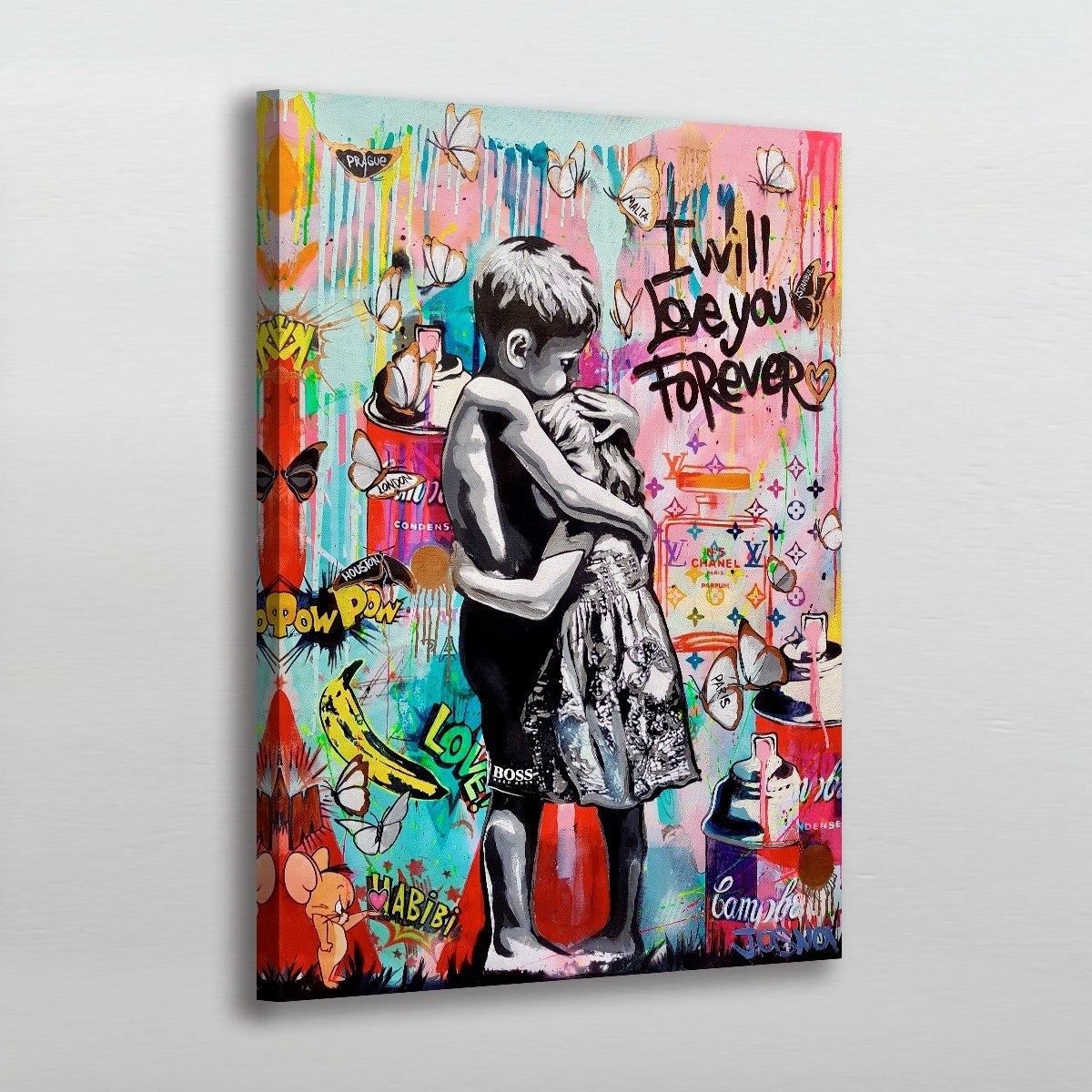 Foto 2 | Cuadro Decorativo Niños Grafiti Moderno Elegante Sala Recama