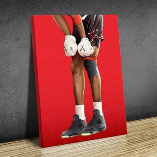 Foto 1 | Air Jordan Arte X Kaws Cuadro Canvas Premium Decorativo Mate