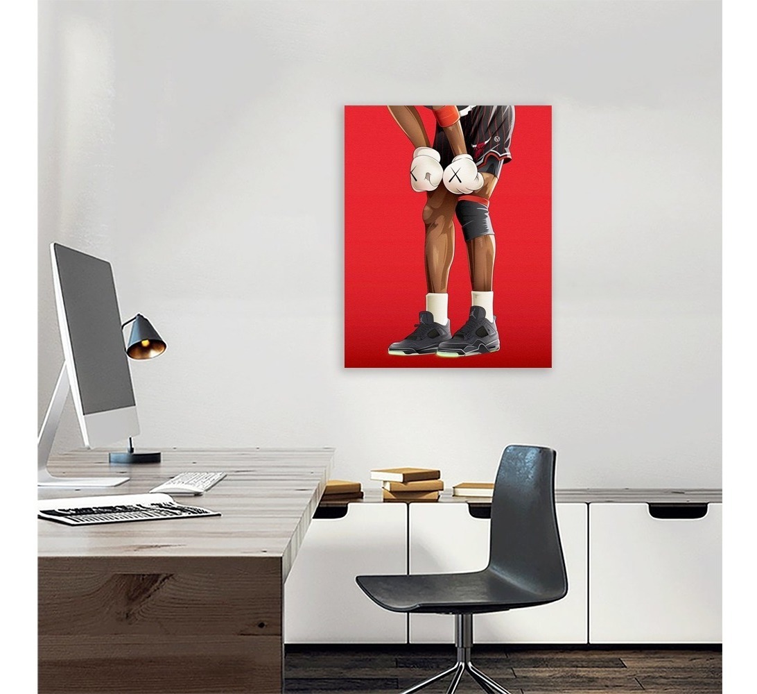 Foto 3 pulgar | Air Jordan Arte X Kaws Cuadro Canvas Premium Decorativo Mate