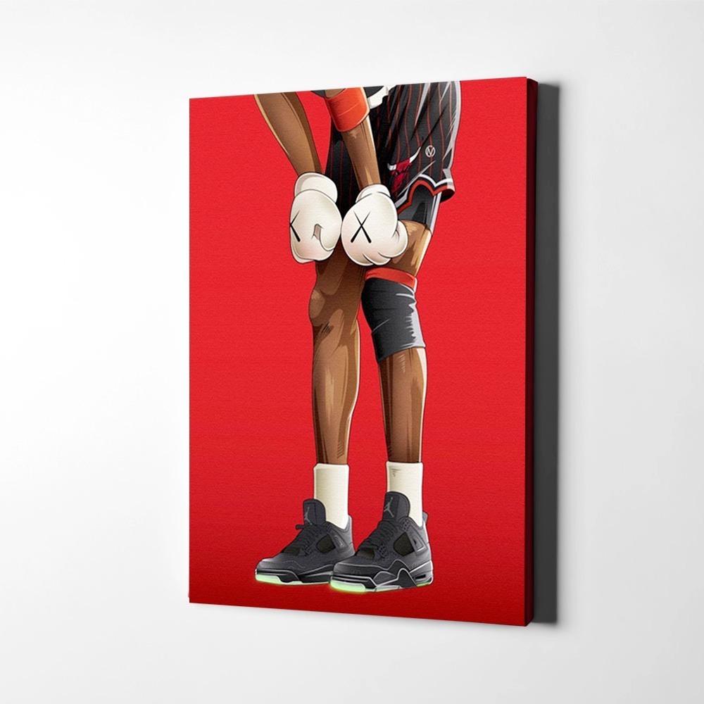 Foto 4 pulgar | Air Jordan Arte X Kaws Cuadro Canvas Premium Decorativo Mate