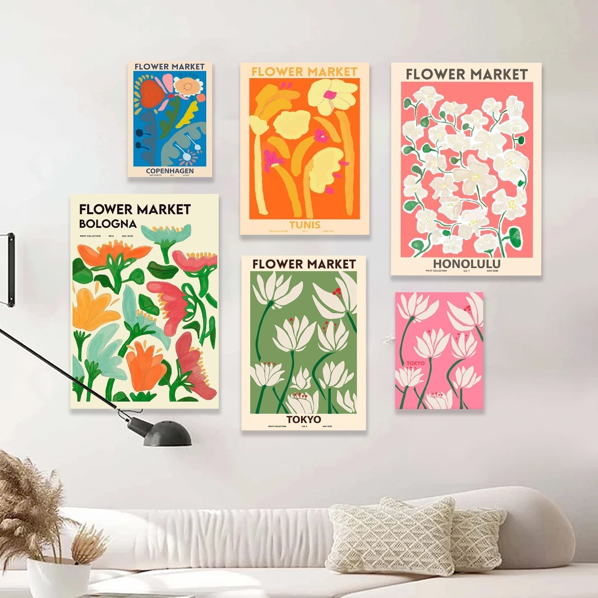 Foto 3 pulgar | Cuadros Flower Market Flores Moderno Canvas Set Sala Decor
