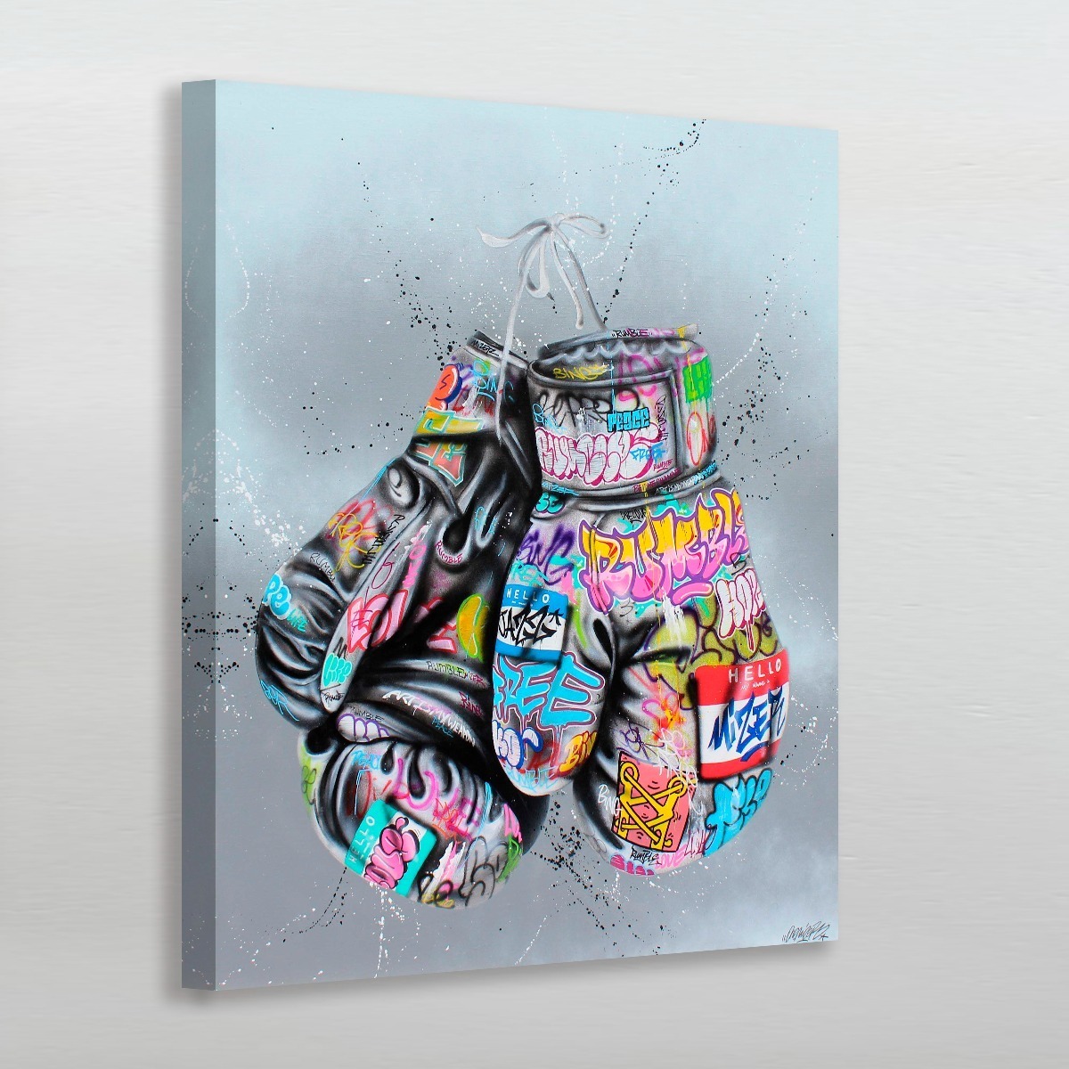 Foto 2 | Cuadro Decorativo Guantes De Box Grafiti Oficina Gimnasio