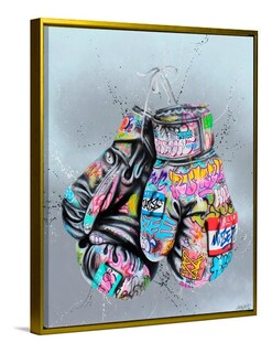 Foto 5 | Cuadro Decorativo Guantes De Box Grafiti Oficina Gimnasio