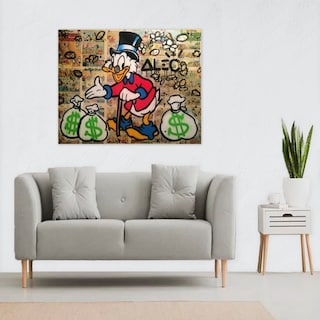 Foto 4 | Cuadro Decorativo Alec Monopoly Rico Pato Graffiti Arte