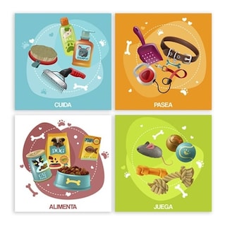 Foto 1 | Set 4 Cuadros Decorativos Canvas Veterinario, Pet Shop