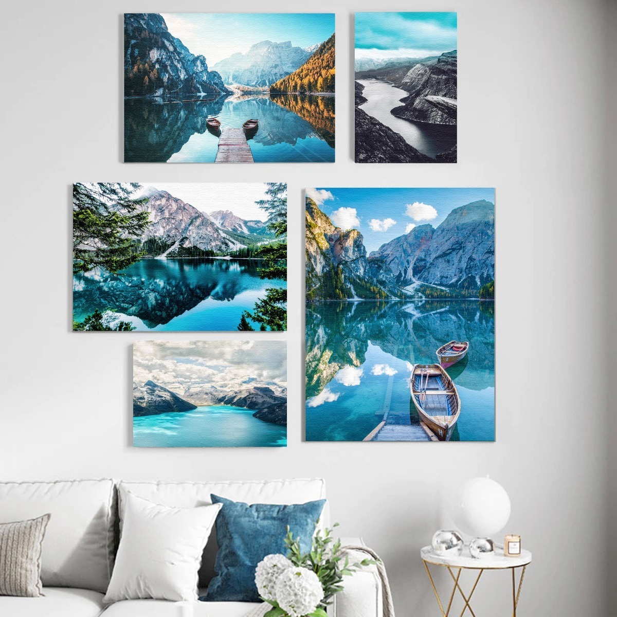 Foto 2 pulgar | Set Cuadros Decorativos Paisajes Modernos Montañas Canvas 4k