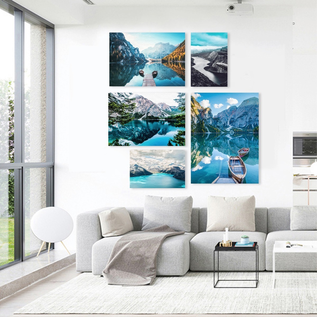 Foto 3 pulgar | Set Cuadros Decorativos Paisajes Modernos Montañas Canvas 4k
