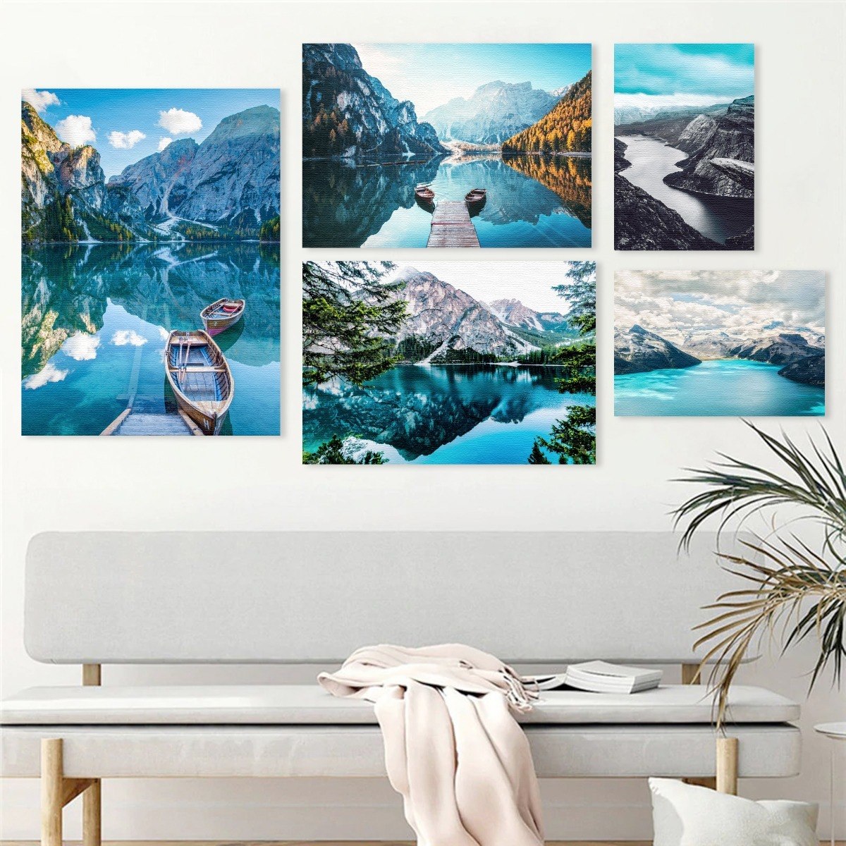 Foto 3 | Set Cuadros Decorativos Paisajes Modernos Montañas Canvas 4k