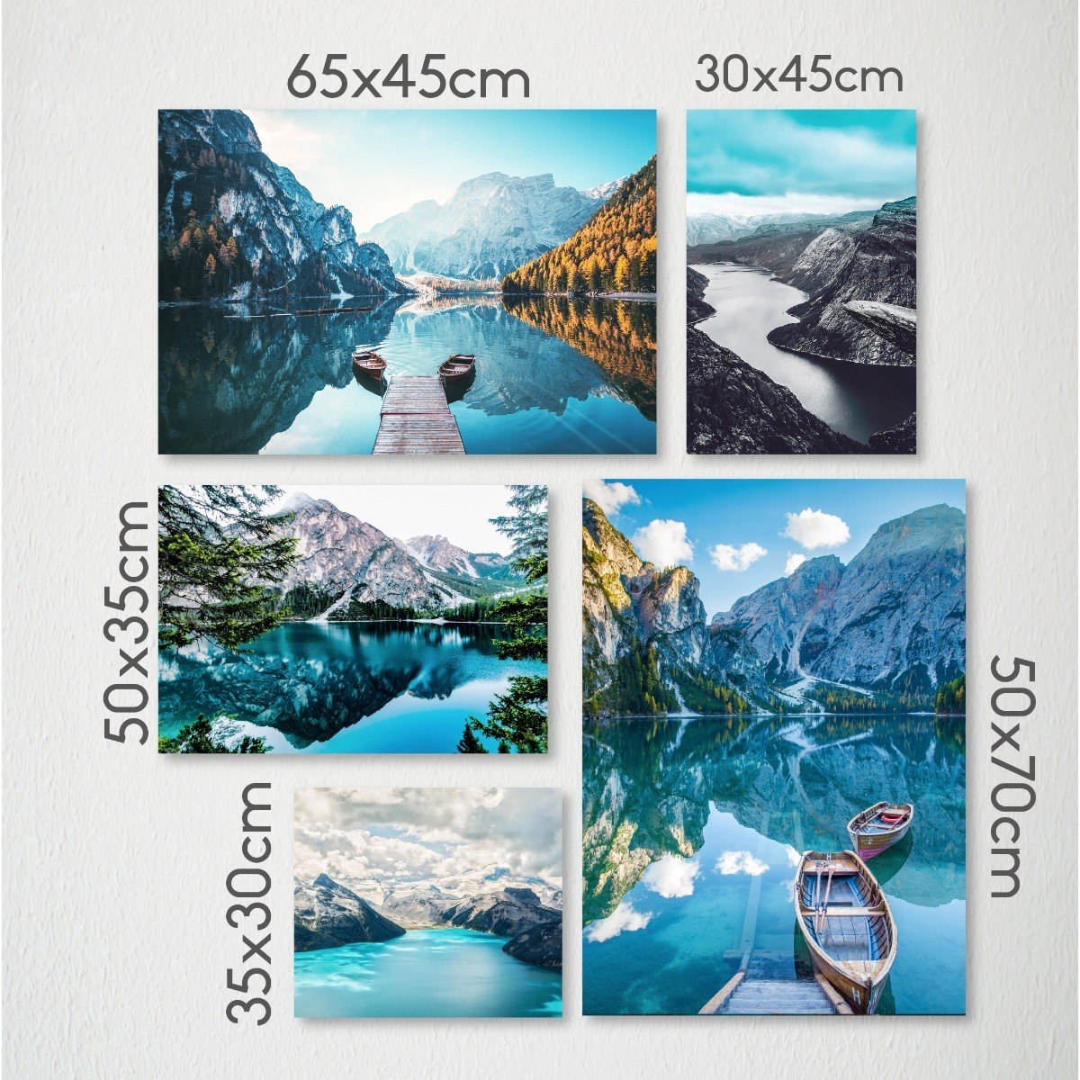 Foto 5 pulgar | Set Cuadros Decorativos Paisajes Modernos Montañas Canvas 4k