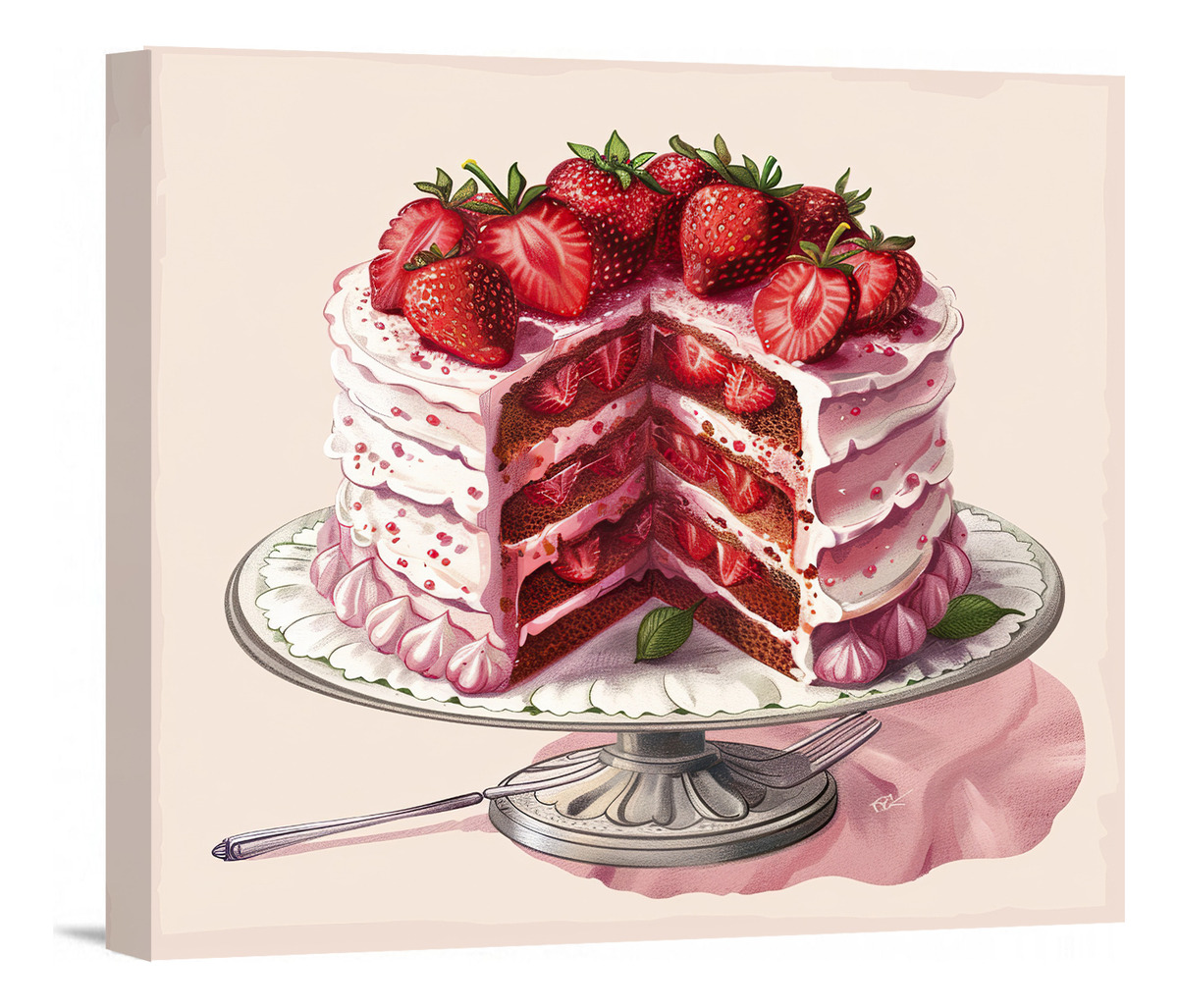 Cuadro Canvas Decorativo Para Pasterleia Panaderia Pasteles