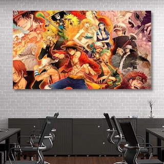 Foto 3 | Canvas Anime One Piece Panoramico Grueso 140x90 Premium