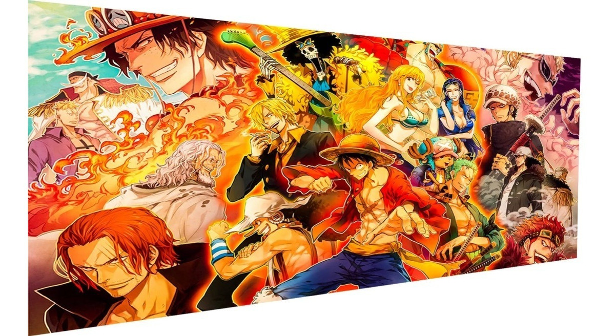 Foto 5 pulgar | Canvas Anime One Piece Panoramico Grueso 140x90 Premium