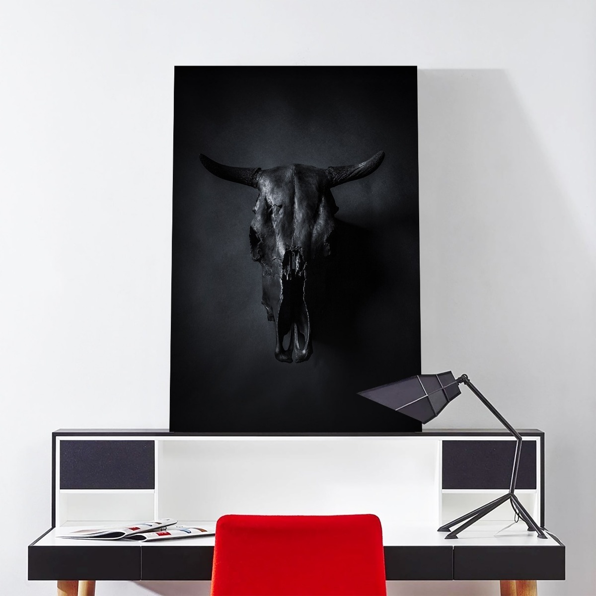 Foto 2 | Cuadro Minimalista Craneo Animal Decoración Minimalista Hd