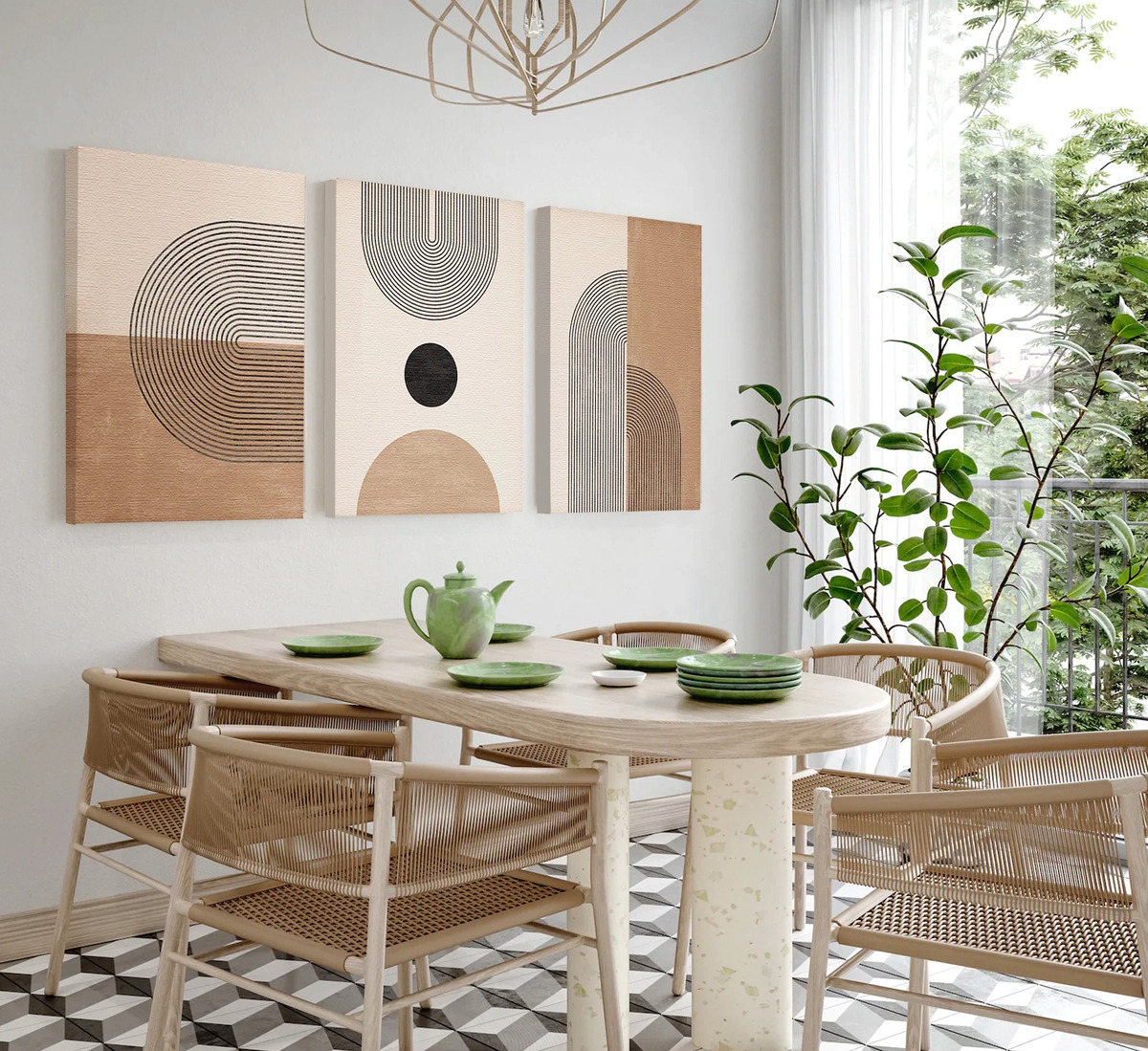 Cuadros Decorativos Modernos Minimalist Lineal Canvas Grueso