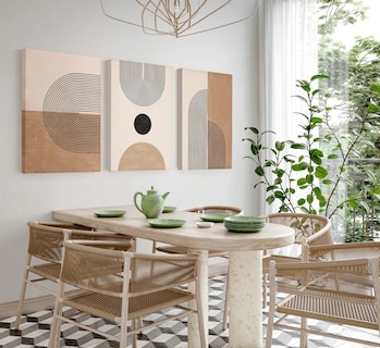 Foto 1 | Cuadros Decorativos Modernos Minimalist Lineal Canvas Grueso
