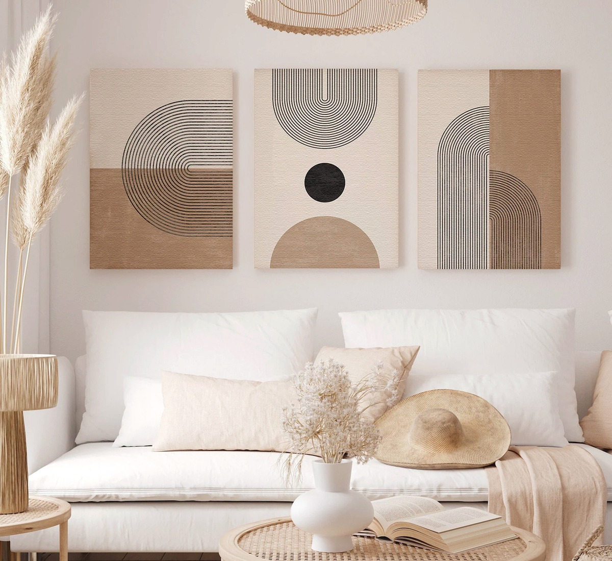 Foto 5 pulgar | Cuadros Decorativos Modernos Minimalist Lineal Canvas Grueso