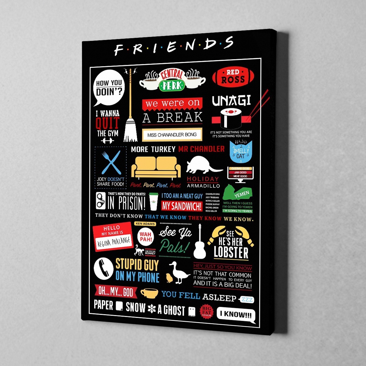 Foto 5 | Cuadro En Lienzo Canvas Friends Quotes Serie T.v. Envío Grat