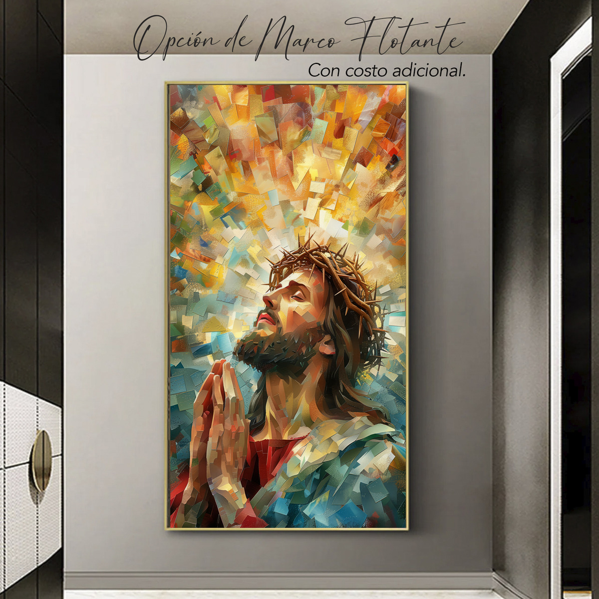 Foto 4 pulgar | Cuadro Canvas Jesús Cristo Estilo Oleo Colores Arte Religios
