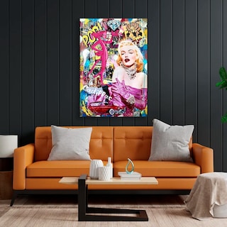 Foto 4 | Cuadro Decorativo Marilyn Monroe Grafiti Para Estética Sala