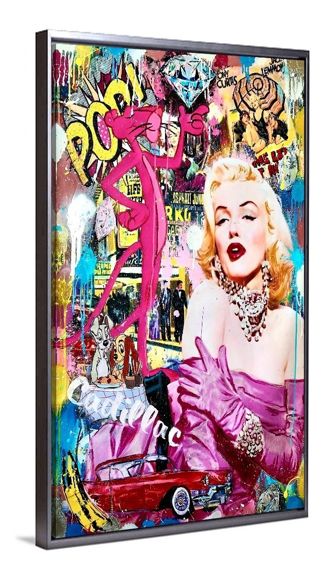Foto 6 pulgar | Cuadro Decorativo Marilyn Monroe Grafiti Para Estética Sala