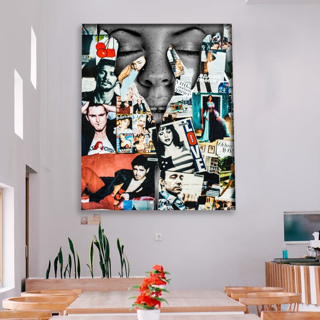 Foto 4 | Cuadro Newspaper Arte Urbano Canvas Grueso 70x90cm