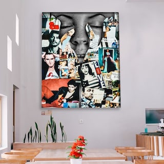 Foto 4 | Cuadro Newspaper Arte Urbano Canvas Grueso 70x90cm