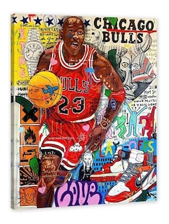 Foto 1 | Cuadro Decorativo Alec Monopoly Michael Jordan, Graffiti
