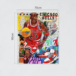 Foto 2 | Cuadro Decorativo Alec Monopoly Michael Jordan, Graffiti