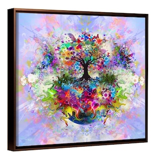 Foto 5 | Cuadro Moderno Canvas Abstracto Arbol De La Vida Colores