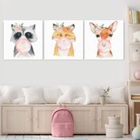 Set Cuadros Decorativos Cuarto Niñas Animalitos Bomba Gum