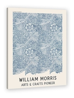 Foto 2 | Cuadro Canvas William Morris Flores Azules Vintage Print Armazón Bastidor De Madera
