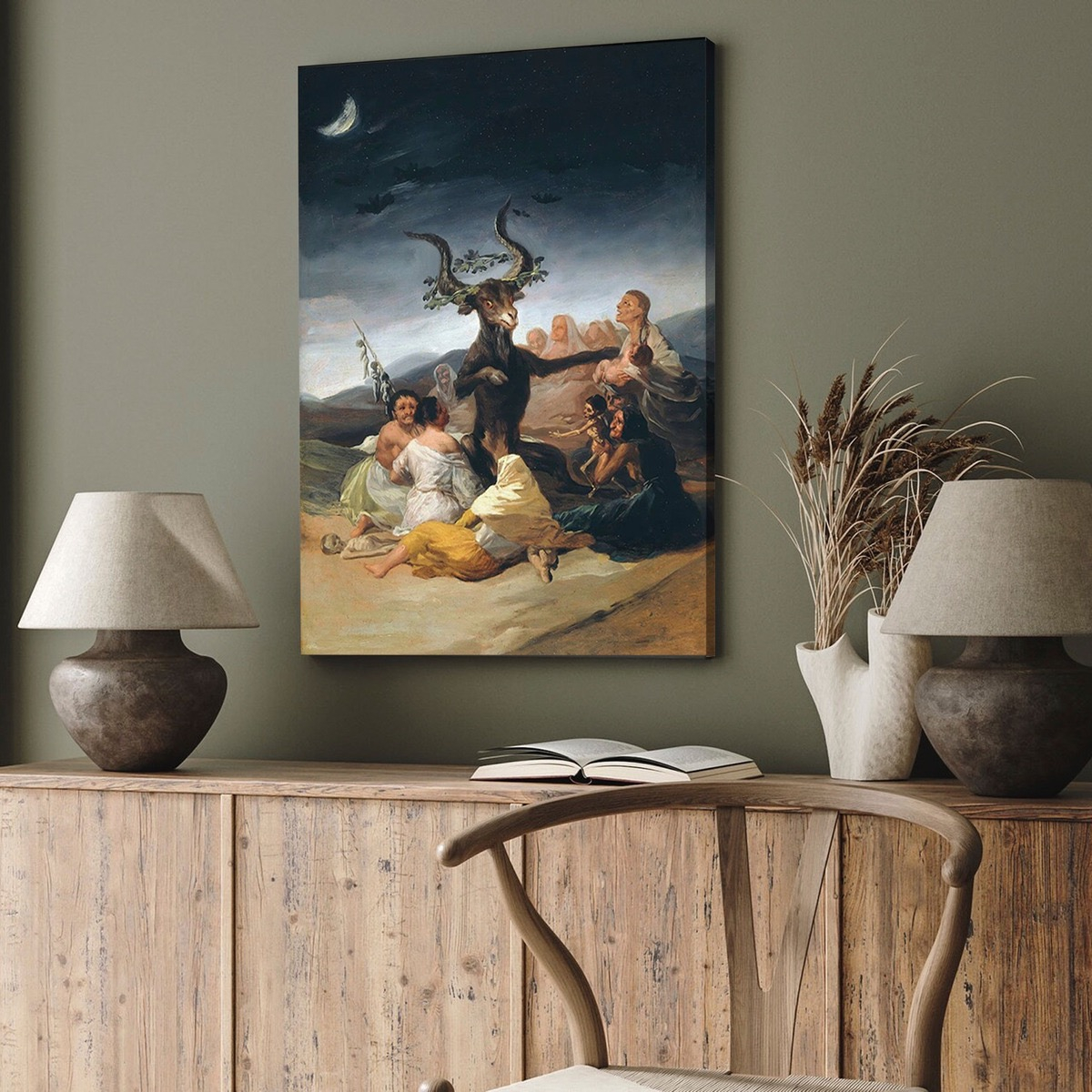 Foto 4 pulgar | El Aquelarre Brujas Francisco De Goya Cuadro Decorativo Canv