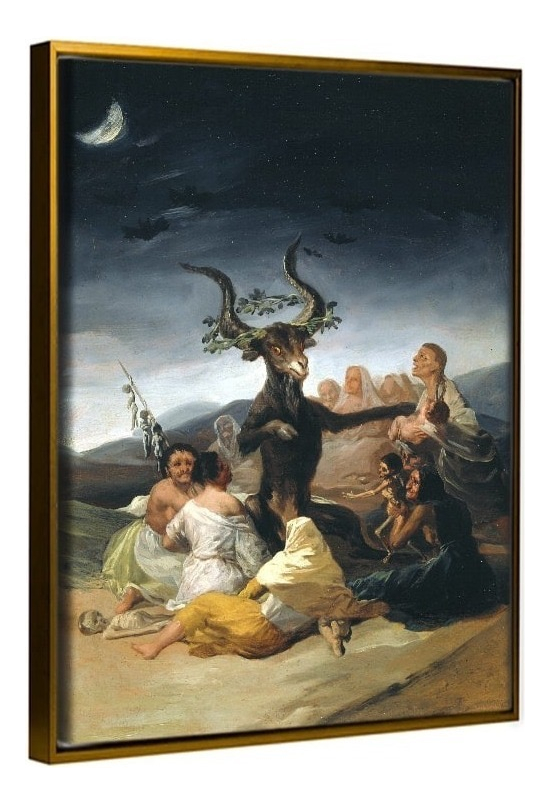 Foto 6 pulgar | El Aquelarre Brujas Francisco De Goya Cuadro Decorativo Canv