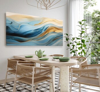 Foto 2 | Cuadro Decorativo Moderno Canvas De Algodón Abstracto Hd No Sintetico Tintas Ecológicas Listo Para Colgar Opcion Marco