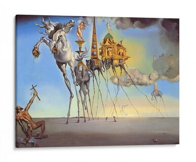 Foto 2 | Cuadro S. Dalí La Tentación De San Antonio En Canvas De Algodon Montado En Bastidor Calidad De Galería No Sintetico
