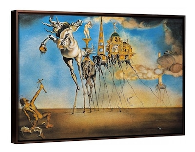 Foto 5 | Cuadro S. Dalí La Tentación De San Antonio En Canvas De Algodon Montado En Bastidor Calidad De Galería No Sintetico
