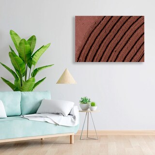 Foto 3 | Cuadro Tierra Líneas Café Moderno Abstracto Elegante