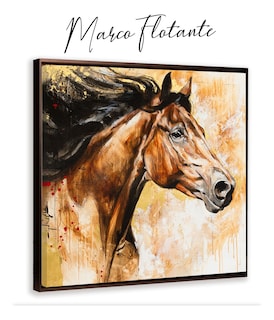 Foto 2 | Cuadro Pintura Caballos Moderno Estilo Oleo En Canvas