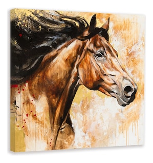 Foto 3 | Cuadro Pintura Caballos Moderno Estilo Oleo En Canvas
