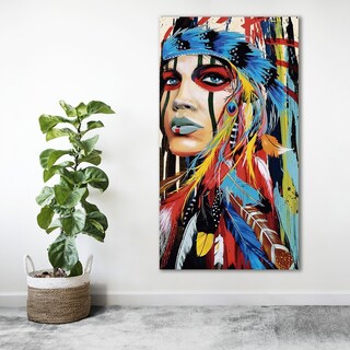 Foto 2 | Cuadro Arte Moderno Mujer Etnico Decorativo Lienzo Canvas A