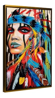 Foto 4 | Cuadro Arte Moderno Mujer Etnico Decorativo Lienzo Canvas A