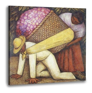 Foto 1 | Cuadro Canvas Decorativo Cargador De Flores 90x90 Cm