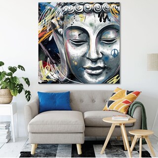 Foto 1 | Cuadro Canvas Buda Color En Lienzo No Sintetico Listo Para Colgar Calidad De Galeria Opción De Enmarcado Color Multicol